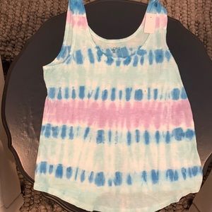 Loft tie dye scoop tank  size small